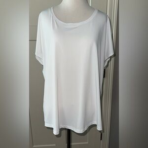 Chico’s Cap Sleeve Curved Hem Tee